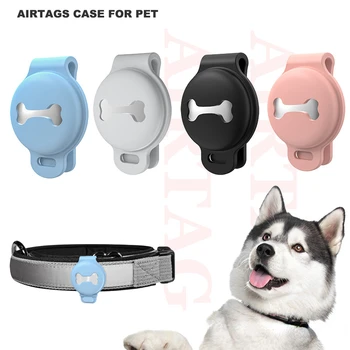 1бр За Apple Airtag Case Нашийник За Кучета И Котки GPS-Търсещия Цветни Светещи Защитен Силиконов Калъф За Apple Airtag Tracker Притежателя