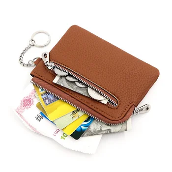 1БР Цветни Чанти за монети, Органайзер за пари, чантата е от изкуствена кожа, Ключодържател, ID, Притежател на кредитна карта, Чанти, Лаптоп чанти за съхранение на пари, калъф