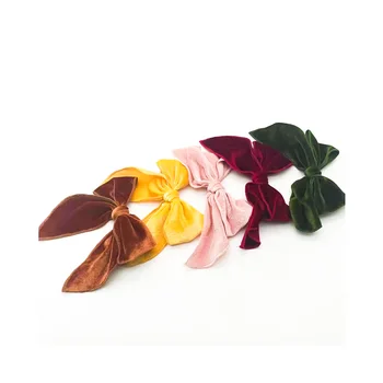 2 бр./компл. Разноцветни фиби за коса с лък за сладки малки момичета, Аксесоари за детски шапки с луксозен лък