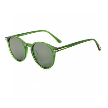 2023 Нови Висококачествени Слънчеви Мастило TF5294 F Зелен Цвят, с Висококачествена Плоча, Ретро Кръгла Полнокадровая Мода, Слънчеви очила за мъже и жени 5294