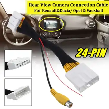 24-пинов адаптер за Свързване на кабел за камера за задно виждане за Renault & Dacia за Opel Vauxhall За Clio 4 2012-up За Dokker 2012-up