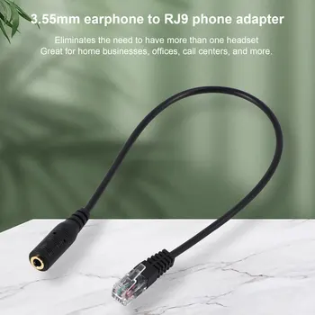 3,5 мм Жак за свързване на слушалки RJ9 за iPhone към кабел-адаптер за офис телефон Cisco