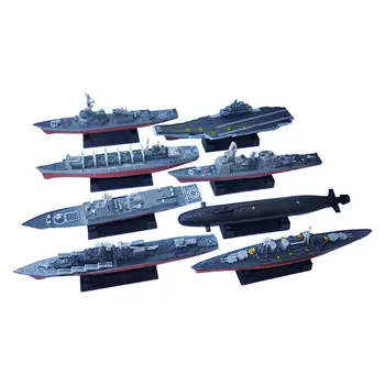 8 Бр. Пластмасови модели на военни кораби, корабни комплекти, играчки-пъзели 