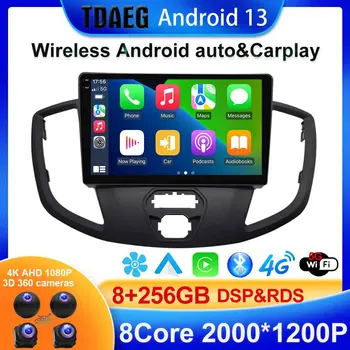 Android 13 8 + 256G Авто Радио Мултимедиен Плеър За Ford Tourneo Custom 1 I Transit 2012-2021 GPS Навигация Стерео carplay