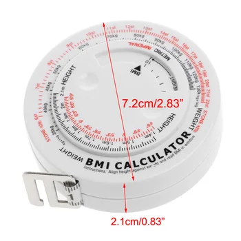 BMI Индекс на телесна маса плъзгаща Се лента от 150 см Калкулатор за измерване на Диета за Загуба на тегло