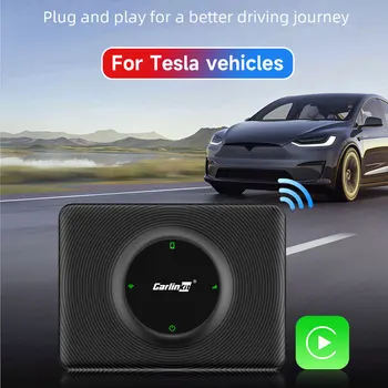 Carplay Mini AI Box 2,4 G + 5G WIFI Активатор Carplay Ключ Plug and Play Bluetooth-съвместими за Iphone IOS за модели автомобили Tesla