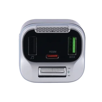 E75 Автомобилен Bluetooth FM-Предавател USB Зарядно Устройство за Автомобилни Аксесоари Синьо