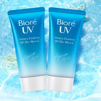 Japan Biore UV Aqua Rich Watery Essence Слънцезащитен Крем-Гел SPF50 Лосион за грижа за кожата на лицето и тялото, 90 мл