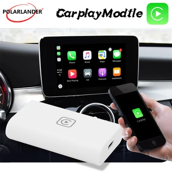 PolarLander Smart CarPlay Box Android Auto Безжична Bluetooth-леярски машина WiFi Кола игра ключ Apple USB Adapter Бял