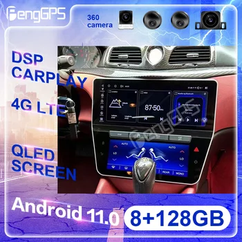 Qualcomm Горния 12,3 Долния 8,9 Android 11,0 За Maserati GT 2023 Навигация Авто Радио Стерео Видео Мултимедия CarPlay Главното устройство