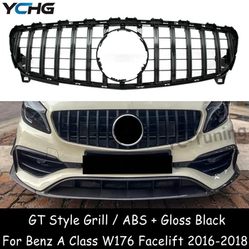 W176 panamerican е GT Style ABS Решетка Предна броня за Mercedes A Class W176 facelift 2016-2018 A180 A200 A220 A250 A45