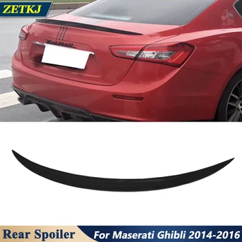 WD Style Истински Спойлер на Задния Багажник на Колата е От Въглеродни Влакна, на Задната Фиксирано Предното Крило За Maserati Ghibli 2014-2016, Авто Стил, Тунинг