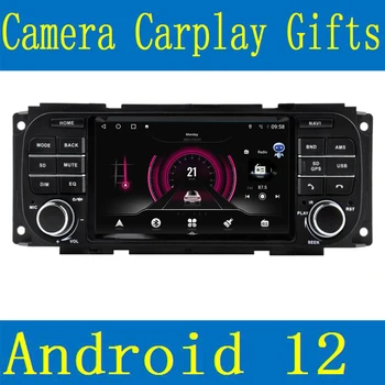 Авто DVD плейър Carplay Android 12 за JEEP Grand Cherokee Liberty Wrangler Chrysler Dodge GPS Радио Стереокамера без DVD, WiFi