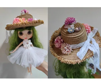 Акционная цена BJD Blythe Облекло с флорални мотиви, цветна рокля и шапка с цветя модел за кукли 1/6 от 30 см (подходящ за Pullip, Ob24, Licca)