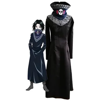 Аниме Cosplay Костюм Feitan PōToo, черно палто, Униформи, Дъждобран за Хелоуин Облекло