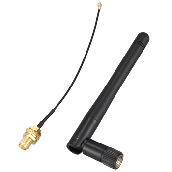 Антена 433 Mhz 3dBi GSM RP-SMA Plug Водоустойчива Гумена Антена Lorawan + IPX за SMA Малък Удължител на кабела