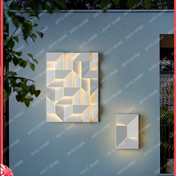 Външен Водоустойчив, с монтиран на стената лампа, Креативна Слънчеви Зареждане, Милано стена, Вила, Двор, Декоративна лампа от неръждаема стомана