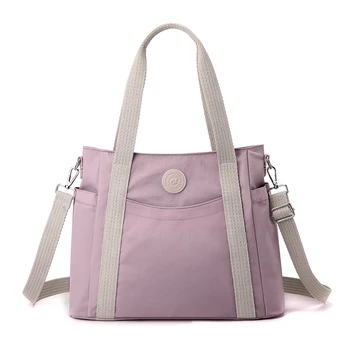 Голяма Дамска чанта формат А4, за книги, женствена чанта през рамо от здрав плат, Модни и ежедневни дамски чанта за пазаруване, ежедневни чанти-тоут