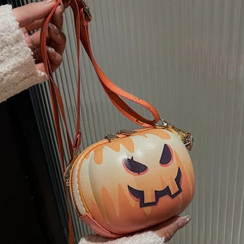 Дамски Мультяшная чанта през рамо, на Новост, Забавна чанта-тоут, широка Регулируема презрамка, сладък подарък за Хелоуин, чанта за бонбони