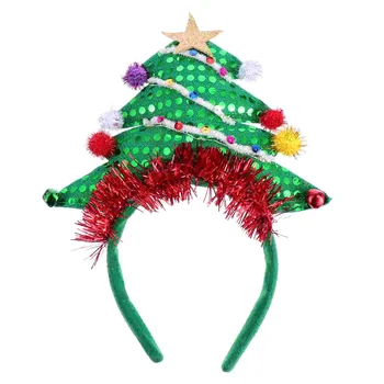 Детски дрехи Светещо Коледно Превръзка На Главата Коледен светъл панделка За Коса, Прическа във формата на коледно дърво от Алдультовой Тъкан, Мис