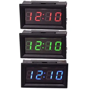 Дигитален часовник Електронен часовник с функция за запаметяване на тока Електронни часовници Цифрови Dc4.5-30V Автомобилни електронни часовници