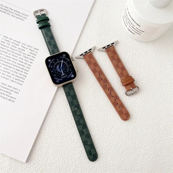 Директна Доставка, Модерен Кожена каишка за часовник Apple Watch Ultra S8 49 мм 40 мм, с каишка за смарт часа Apple SE 765432 41 мм, 38,44 мм