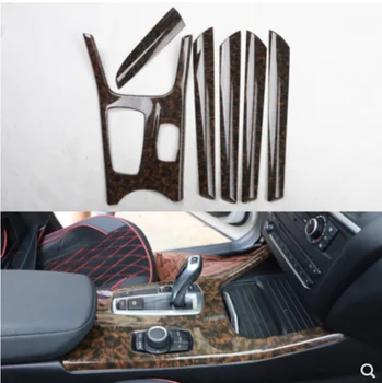 За-BMW X3 F25 X4 F26 2011-2017, Дръжка за смяна на предавките от въглеродни влакна, тампон върху лентата, тампон на дверную панел, комплект накладки
