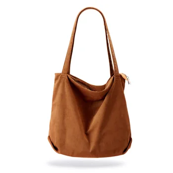Корейската мода вельветовая холщовая чанта за пазаруване, проста реколта водоустойчива чанта през рамо
