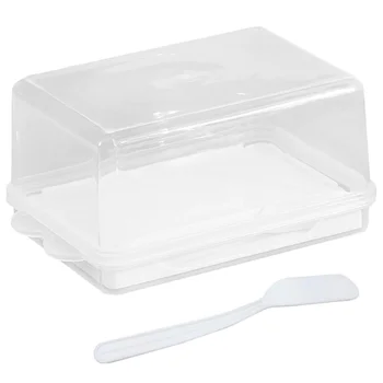Кутия за масло Прозрачен пластмасов контейнер За Съхранение на прибори за хранене Битови Кутии за прибори Home