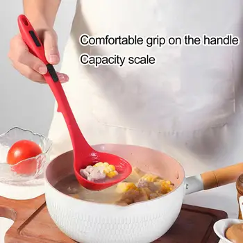Лъжичка от хранително-силикон С термостойкой удобна дръжка, Силиконова лъжичка за приготвяне на топли ястия