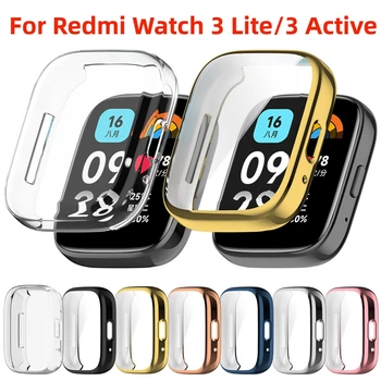 Меко стъкло от TPU за Redmi Watch 3 Lite, силиконова защитно покритие за екрана на смарт часа Redmi Watch 3 Active/Watch3Lite на седалките