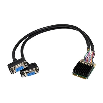 Мини джобно 2D приложение Мултимедия видео карта PCIE с двухпортовым VGA Вграден участието на SM750