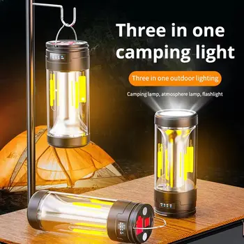 Многофункционален мощен led фенерче, походный фенер, уличен преносими led лампа с червена светлина, работна лампа с магнитен всасыванием