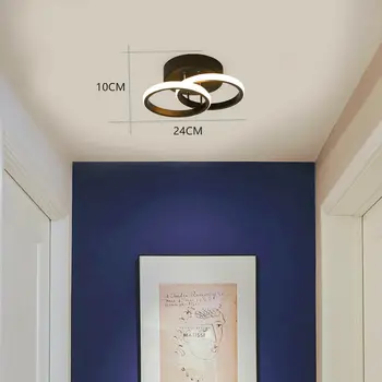 Модерна акрилна околовръстен led полилей Антре, всекидневна Тавана лампа Спалня Хол Светлинното устройство 18 W