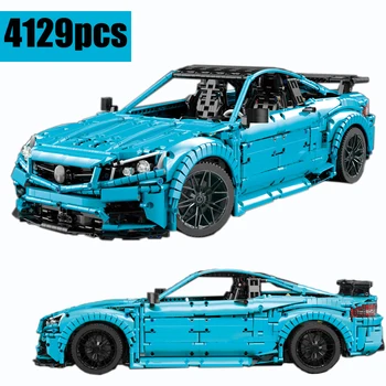 Нов 4129 бр. висококачествен строителен блок с технологията частици moc-60193, спортен автомобил C63 AMG, събрана играчка, подарък за рожден ден за момче