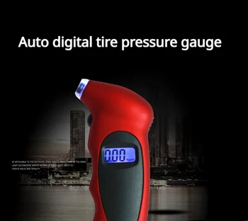 Нов датчик за налягане в гумите с подсветка, машина за висока точност цифров контрол на налягането в гумите, авто измерител на налягането на въздуха в гумите, LCD дисплей