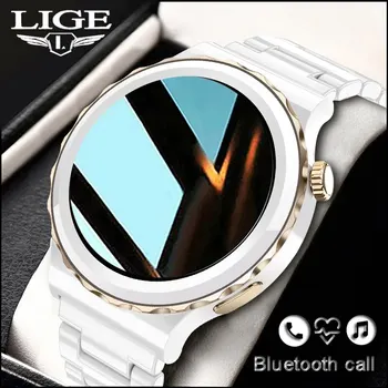 Нови Дамски смарт часовници LIGE с NFC AMOLED, часовници за обаждания чрез Bluetooth, мъжки монитори на сърдечната честота, водоустойчив умни часовници за Huawei, мъжки часовник