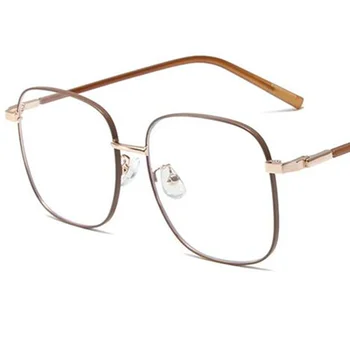 Нови очила с анти-синя светлина, Женски Темпераментни Оптични очила, Квадратни очила, Негабаритная рамки, слънчеви очила, Лесна украса