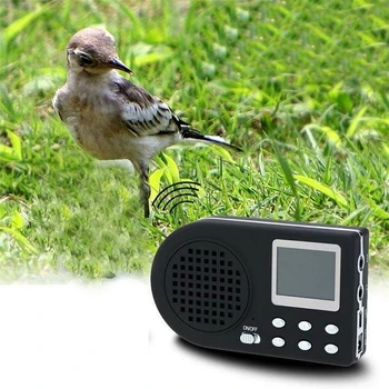 Ново външно електронно устройство за пеене на птици, Звукова примамка за птици с високоговорител Усилвател на повикващия дистанционно управление, MP3 плейър обаждащия се