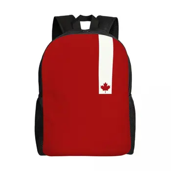 Обичай Минимални Раници с флага на Канада, Мъжки и Дамски Базова чанта за книги, чанти за колеж, ученически чанти Canadian Pride
