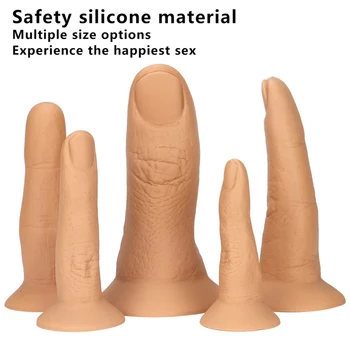 Пальцевая анален накрайник, Силиконови анален накрайник с вендузата, Масаж на простатата, стимулация на клитора, мастурбация, без помощта на ръцете, за да проверите за възрастни