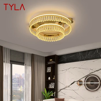 Плафониери TYLA Nordic Crystal LED Modern Light Луксозен Творчески Ретро Лампа за Дома Хол Спалня