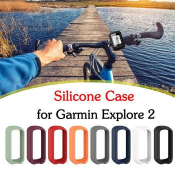 Силиконов калъф за хронометъра, прахоустойчив, който предпазва от падане, часовници с велосипеди скоростомера, защитен калъф, сменяеми аксесоари за Garmin Explore 2