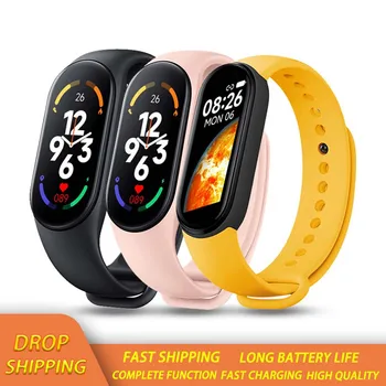 Смарт часовници Smartband сърдечната Честота smartwatch M7 Фитнес тракер Кръвното налягане Спортен гривна за Mi Band 7 Мъже и жени