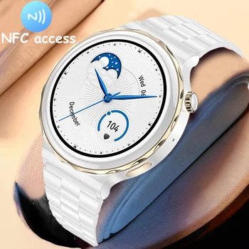 Смарт часовници с Bluetooth-разговори, Жена красива гривна, Монитор на сърдечната честота, мониторинг на съня, NFC, Женски умни часовници за IOS и Android + подарък
