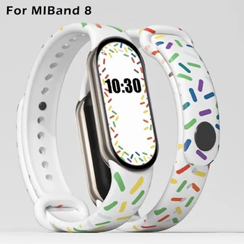 Спортен Силиконов каишка за часовник Xiaomi Mi Band 8, разменени Гривна, Модел смарт-гривни, Аксесоари за Mi Band 8