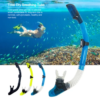 Тръба За гмуркане Силиконова Въздушно Дихателна тръба за гмуркане с маска и шнорхел За обучение на водолазни под вода