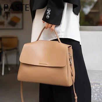 Франция, нишевый дизайн, дамска чанта, чанта през рамо с Голям капацитет, однотонная чанта за пазаруване, сив