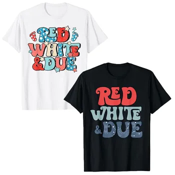 Червено-бяла и заради Рекламите за бременност на 4 юли, Черна тениска, Подходяща за семейство Надписи за двойки, Графични Екипировки, Американски тениски